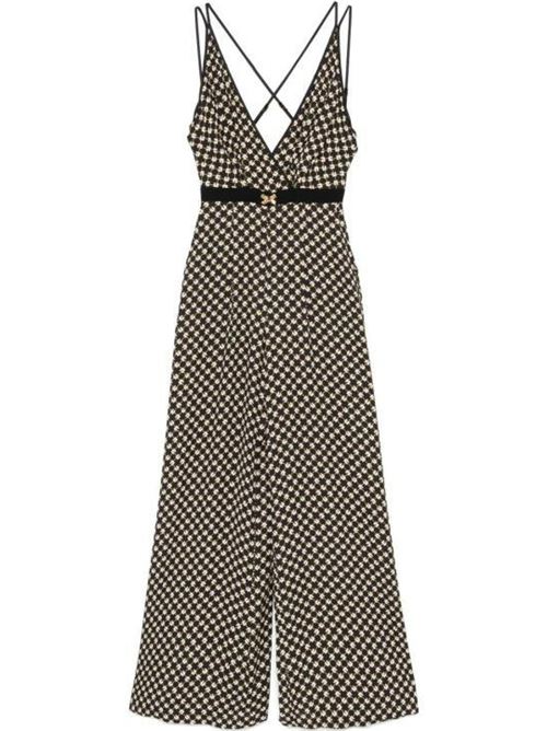 JUMPSUIT WITH DIAMOND PRINT ELISABETTA FRANCHI | TU03551E2DJ5 nero/burro/curry